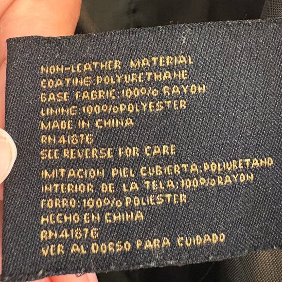 Big Chill Vintage Soft Black Non-LeatherJacket Size M - Picture 3 of 7